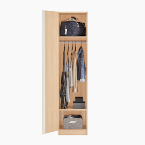 MOHO VIENNA 201 Wooden Wardrobe with Hanging Rod