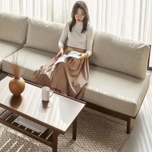 MOHO VLINE 601 Sofa Chair (Natural Acacia Wood)