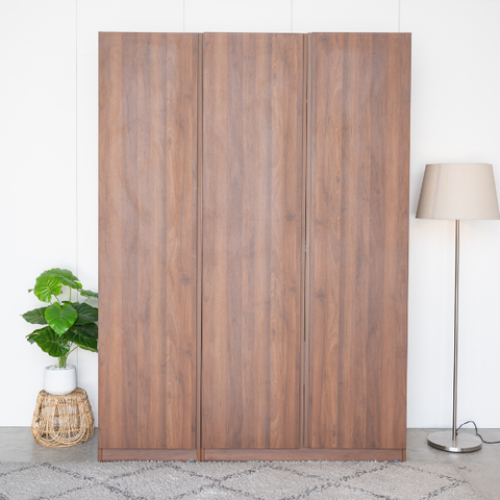 MOHO VIENNA 201 3-Door Wooden Wardrobe Set with Shelves
